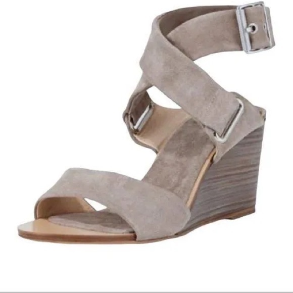 rag & bone “Damien” Beige Wedge Sandals